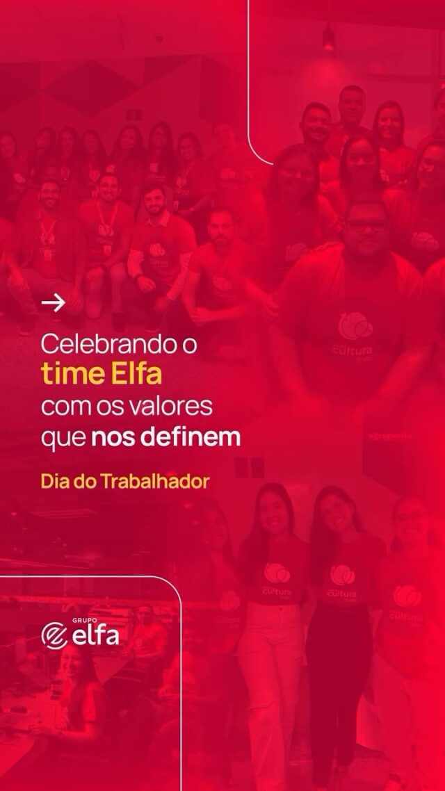 Nossos muitos talentos, unidos, tornam o Time Elfa único! ✨

Para celebrar uma data tão importante, com a nossa gente, relembramos o lançamento da nova Cultura Elfa. A partir desse marco, seguimos ainda mais firmes na nossa missão, guiados por valores que nos representam, de Norte a Sul do país.

Obrigada por fazerem parte dessa jornada e contribuírem, todos os dias, para ampliar caminhos e levar saúde a milhões de vidas! ❤️

#GrupoElfa #DiadoTrabalhador #Cultura #TimeElfa #saúde