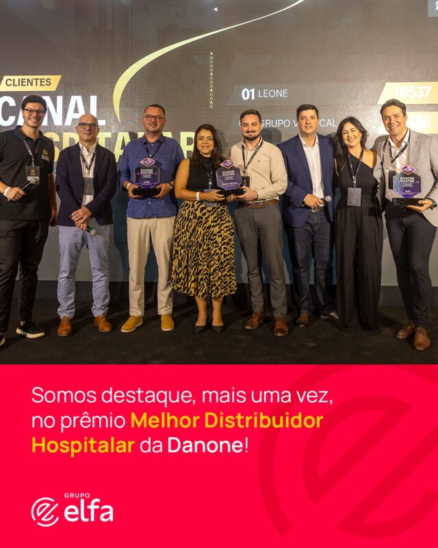 Fomos reconhecidos, mais uma vez, no Danone Master! 🏆

Ficamos no top 3 da categoria Distribuição Hospitalar, resultado da nossa parceria e do compromisso com a excelência na entrega de dietas enterais, suplementos e suprimentos nutricionais essenciais, nos anos de 2023 e 2024.

Na cerimônia, o time Elfa foi representado pelo Diretor Executivo BU Medical, Renato Rocha, que reforçou o nosso objetivo: fortalecer o relacionamento com a indústria, com um portfólio completo com produtos de qualidade. ❤️

#GrupoElfa #PrêmioDanoneMaster #saúde #distribuição #prêmio #nutriçãohospitalar