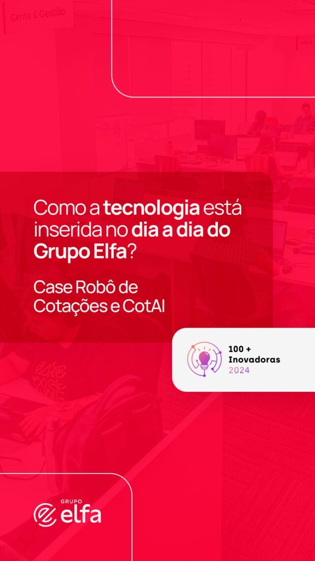 Transformando desafios em inovação: conheça o Robô de Cotações e o CotAI 🤖

Mensalmente, nossa equipe de vendas recebe milhares de pedidos de orçamento, em diferentes formatos e plataformas, tornando o processo manual desafiador.

Para solucionar a dificuldade e impulsionar a eficiência operacional, desenvolvemos duas ferramentas inovadoras: o Robô de Cotações e o CotAI - que utilizam Inteligência Artificial para tornar o processo mais ágil e assertivo.

No Grupo Elfa, tecnologia e inovação caminham juntas para fortalecer nossa atuação e levar saúde a milhões de vidas. Saiba mais no vídeo! ❤️

#GrupoElfa #CotAI #distribuição #saúde #tecnologia #inovação