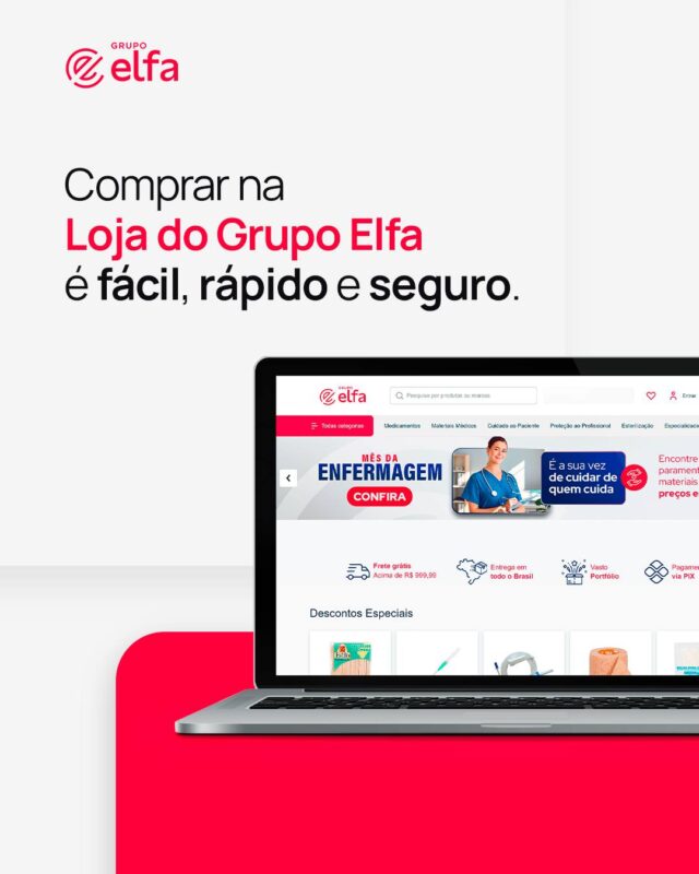 O cuidado com a saúde deve ser realizado com eficiência e responsabilidade e isso começa garantindo o acesso a produtos e materiais médico-hospitalares essenciais, no tempo certo e com a qualidade necessária.

A Loja Grupo Elfa proporciona uma experiência de compra com agilidade, segurança e compromisso com a vida.

🔗 Acesse o link e saiba mais: https://loja.grupoelfa.com.br/

#GrupoElfa #LojaGrupoElfa #saúde #distribuição #logística