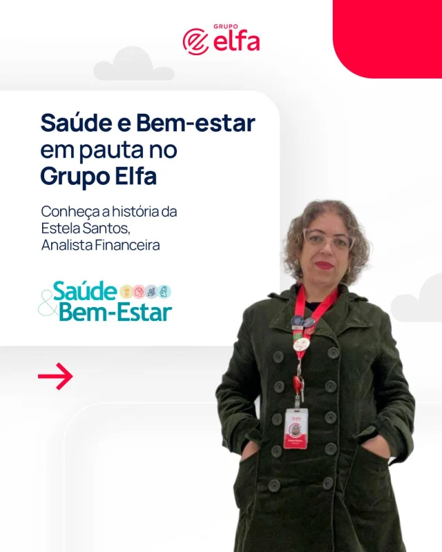 A caminhada para viver com qualidade começa quando reconhecemos os hábitos que precisam ser transformados, e temos a coragem de dar o primeiro passo rumo à mudança. No Grupo Elfa, apoiamos nossos colaboradores em cada etapa dessa jornada.

💬 “As trocas com colegas aqui no Grupo Elfa que também passaram pela obesidade e pela cirurgia foram muito valiosas. Recebi muitas dicas e incentivo, o que fez toda a diferença. Sou muito grata pela compreensão dos meus gestores e colegas de trabalho durante meu afastamento para a cirurgia.” - Estela Santos, Analista Financeira.

Arraste para o lado e conheça essa história inspiradora! ❤️

#GrupoElfa #HistóriasQueInspiram #saúde #cuidado #autocuidado #bemestar