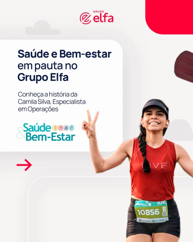 No Grupo Elfa, o cuidado com o bem-estar dos colaboradores é o primeiro passo para a ampliar os caminhos da saúde para milhões de vidas!

Conheça um pouco da história de Camila Silva, nossa Especialista de Operações, que decidiu adotar novos hábitos após a gestação.

💬 “Cuidar da saúde é o maior presente que podemos dar a nós mesmos. Devemos ser sempre gratos por estarmos vivos. Não se trata apenas de aparência física ou de ter o corpo ideal, mas sim de garantir que nosso corpo e mente funcionem em harmonia, buscando sempre o equilíbrio.”

Arraste para o lado e veja essa história inspiradora! ❤️

#GrupoElfa #HistóriasQueInspiram #saúde #cuidado #autocuidado #bemestar