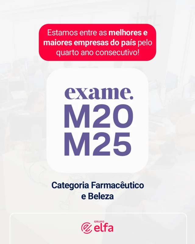 Mais uma conquista para celebrar: pelo quarto ano consecutivo, estamos entre as Melhores e Maiores do país, segundo a Exame! 🏆⭐

O ranking avalia os resultados contábeis-financeiros, além de diversidade e indicadores sociais, de governança, compliance e questões ambientais do último ano.

Esse é o reflexo do compromisso de todo o nosso time com a distribuição de saúde pautada na integridade, excelência operacional e muita intensidade. É assim que seguimos fortalecendo o nosso propósito, dia após dia! ❤️

#GrupoElfa #Exame #MelhoreseMaiores #reconhecimento #prêmio #saúde #distribuição