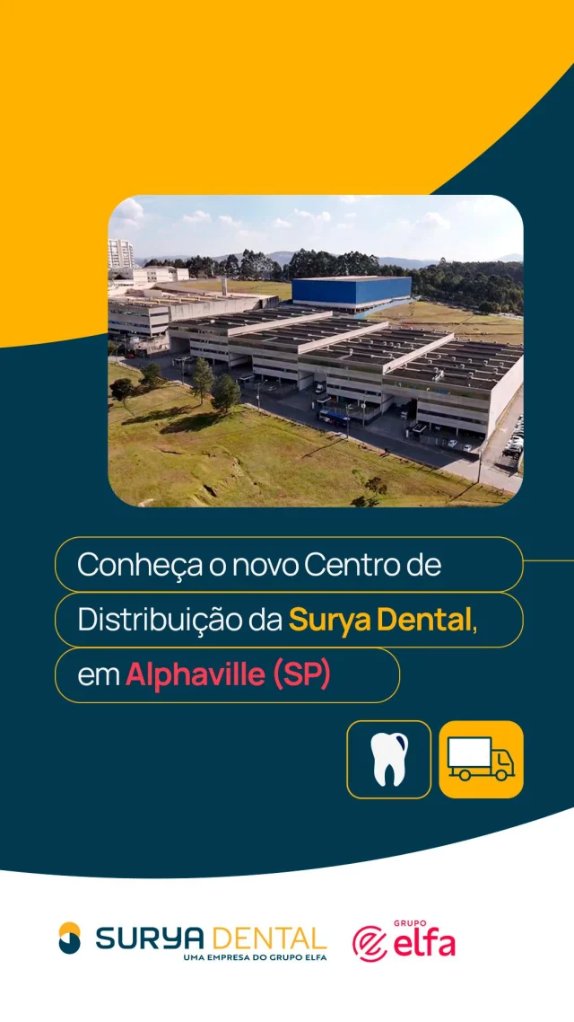 Mais agilidade e segurança na distribuição Dental em todo o país! 🚀

A Surya inaugura o novo Centro de Distribuição em Alphaville (SP), ampliando a presença no Sudeste e garantindo ainda mais eficiência aos parceiros: agora, entregamos no mesmo dia ou no dia útil seguinte em todo o estado de São Paulo e em até 5 dias para o Nordeste.

Junte-se a nós nesse novo capítulo da distribuição Dental no Brasil.❤️

#GrupoElfa #SuryaDental #odontologia #distribuição #dental #saúde #logística