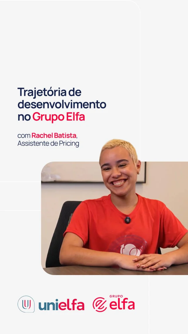 Investir no crescimento dos nossos colaboradores é investir na evolução de todo o Grupo Elfa. ❤️

Temos o orgulho de proporcionar oportunidades de aprendizado para toda a equipe, do estágio à liderança. Assim, criamos caminhos para que todos alcancem seu potencial máximo, impulsionando o nosso propósito com intensidade e excelência.

▶️ Dá o play no vídeo e vem conferir como a trajetória de Rachel Batista, Assistente de Pricing.

#GrupoElfa #Unielfa #Unielfa10anos #capacitação #capacitaçãocorporativa #marcaempregadora #employerbranding