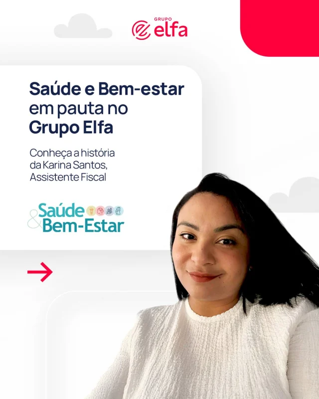O propósito do Grupo Elfa se fortalece quando valorizamos a diversidade e proporcionamos as condições necessárias para nossos colaboradores se desenvolverem! ✨

Conheça a história de Karina Santos, Assistente Fiscal e pessoa com deficiência auditiva bilateral, que recebeu apoio por meio do Canal Conte Comigo! e do Elfa Comunidade.

Essa é mais uma ação que reforça o compromisso do Grupo Elfa com a nossa gente. Arraste para o lado e se inspire com essa história! ❤️

#GrupoElfa #HistóriasQueInspiram #saúde #inclusão #bemestar