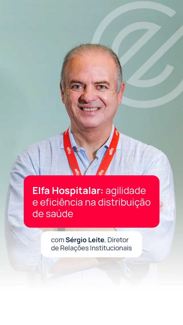 Entregar saúde com agilidade e eficiência é um compromisso inegociável no Grupo Elfa. ❤️

Por meio da Elfa Hospitalar, distribuímos medicamentos e materiais médico-hospitalares para hospitais, clínicas e instituições de saúde em todo o Brasil, garantindo qualidade e segurança para quem mais precisa.

Confira a fala do nosso Diretor de Relações Institucionais, Sérgio Leite, sobre como trabalhamos para ampliar caminhos e levar saúde a milhões de vidas!

#GrupoElfa #ElfaHospitalar #saúde
