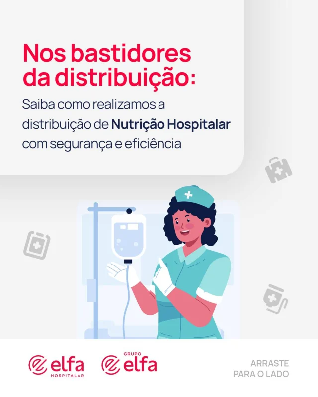 A nutrição é parte fundamental para o sucesso de qualquer tratamento.

Na Elfa Hospitalar, atuamos de forma estratégica na distribuição de dietas enterais, suplementos e suprimentos nutricionais, apoiando hospitais e redes de saúde com segurança e eficiência.

Arraste para o lado e descubra como ampliamos os caminhos da saúde em todas as etapas! ❤️

#GrupoElfa #distribuição #nutriçãohospitalar