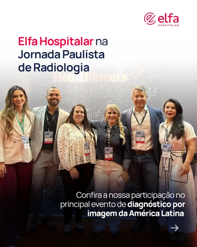 Um #TBT muito especial para relembrar a participação da Elfa Hospitalar na 56ª edição da Jornada Paulista de Radiologia (JPR).

A JPR é um dos principais encontros do setor e reúne grandes nomes para discutir o futuro do diagnóstico por imagem. Ao lado da Siemens Healthineers, apresentamos soluções que conectam inovação, precisão e eficiência à prática clínica.

Arraste para o lado para saber como foi esse momento! ❤️

#GrupoElfa #ElfaHospitalar #SiemensHealthineers