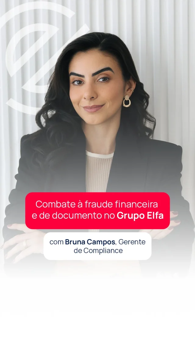 Garantir uma cadeia de saúde mais segura exige atenção constante aos processos, às relações e à integridade de todas as operações. 🤝

No Grupo Elfa, isso também inclui o monitoramento e a prevenção de fraudes financeiras e documentais, um trabalho essencial para assegurar transparência, conformidade e confiança em cada etapa.

Nossa Gerente de Compliance, Bruna Campos, explica como atuamos para fortalecer controles, ampliar a rastreabilidade das operações e reduzir riscos que possam comprometer nossos parceiros. Confira! ✅

#GrupoElfa #compliance #combateafraude #segurança