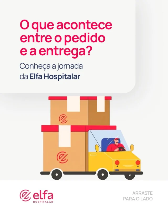 Quais são os caminhos que um pedido percorre para chegar ao destino final? 🚚

No Grupo Elfa, por meio da Elfa Hospitalar, distribuímos medicamentos e materiais médico-hospitalares com eficiência para clínicas, hospitais e instituições de saúde por todo o país.

Arraste para o lado e descubra como garantimos a agilidade em toda essa jornada! ❤️

#GrupoElfa #ElfaHospitalar #saúde
