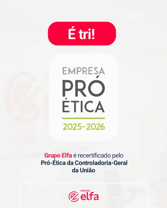 Mais uma recertificação para a conta! O Grupo Elfa é, novamente, uma Empresa Pró-Ética. 🏆

O selo, concedido pela Controladoria-Geral da União (CGU), reforça a evolução contínua do nosso Programa de Compliance e o compromisso com relações cada vez mais transparentes, responsáveis e íntegras. É a terceira vez que conquistamos esse reconhecimento.

Seguimos fortalecendo uma cultura orientada pela ética, confiança e responsabilidade em toda a cadeia de saúde. ❤️

#GrupoElfa #ProÉtica #reconhecimento