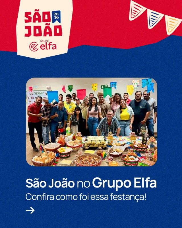 O São João é tempo de celebrar as tradições, fortalecer os laços e compartilhar bons momentos. 🌽✨ 

No Grupo Elfa, os cafés juninos reuniram os nossos colaboradores para celebrar essa época tão especial, com muitas comidas típicas e alegria.

E por aí, como foi a festa junina? Conte nos comentários ou compartilhe uma foto desse momento marcando o @grupoelfa. Vamos celebrar juntos esse momento! 🧡

#GrupoElfa #SãoJoão #festajunina