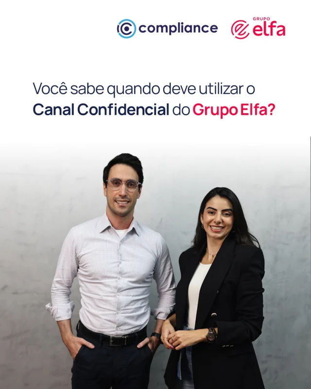 O Canal Confidencial é uma das principais ferramentas de fortalecimento da cultura de integridade do Grupo Elfa.

Ele garante um ambiente seguro, ético e respeitoso para todos os colaboradores, parceiros de negócios e terceiros. Mas tão importante quanto conhecer o canal é saber quando utilizá-lo, compreendendo como funciona o processo de análise de cada caso.

Confira no post alguns exemplos práticos e informações sobre o que acontece após um relato ser registrado.

#GrupoElfa #CanalConfidencial #Compliance