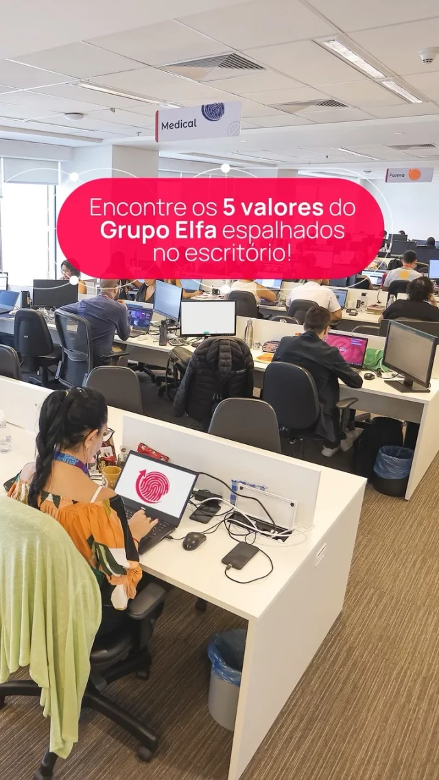 Os valores do Grupo Elfa fazem parte da forma como trabalhamos, colaboramos e ampliamos os caminhos da saúde todos os dias. E que tal olhar para eles de um jeito diferente? 👀

Encontre os elementos, espalhados pelo escritório, que representam os cinco valores que orientam a nossa atuação: Juntos com Intensidade, Foco no Resultado, Excelência Operacional, Credibilidade junto aos Parceiros e Integridade nas Relações.

#GrupoElfa #CulturaElfa