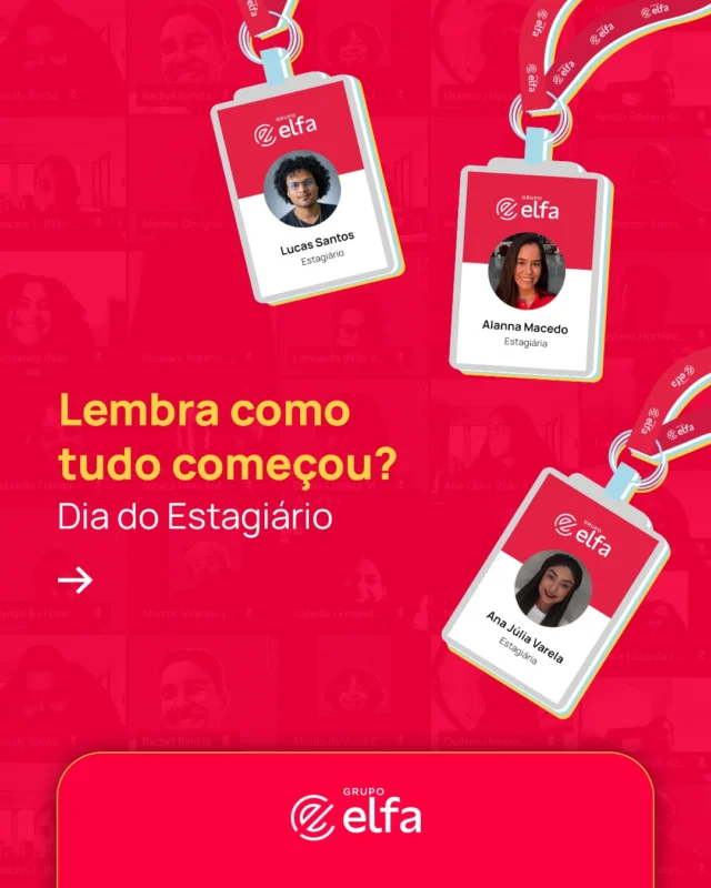 No Grupo Elfa, damos espaço para que nossas pessoas aprendam, assumam novos desafios, evoluam e descubram até onde podem chegar. 🚀

Neste Dia do Estagiário, celebramos quem está iniciando a jornada profissional e também quem já percorreu um longo caminho desde aquele primeiro crachá e segue crescendo com a gente. 

E você? Tem uma foto da época de estagiário? Compartilhe nos comentários! ❤️

#GrupoElfa #DiadoEstagiário #oportunidade